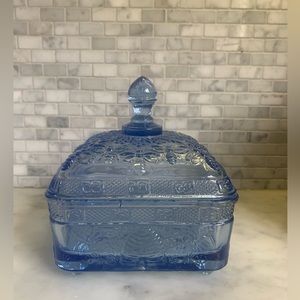 Indiana Glass Company candy dish Bee Pattern